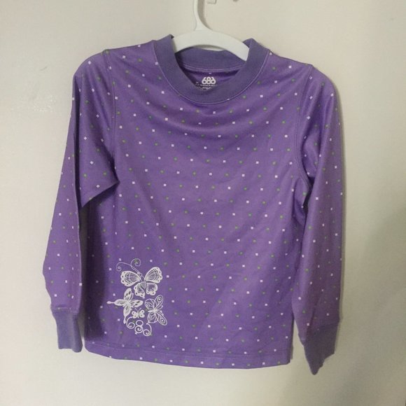 New 686 Performance Dry Purple Youth Girls Small Long Sleeve Top - Picture 1 of 4